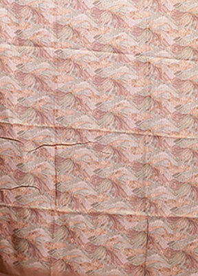 Cream Tussar Silk Saree With Blouse Piece