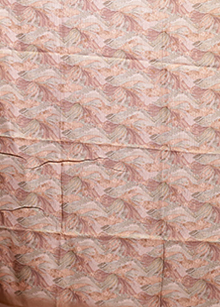 Cream Tussar Silk Saree With Blouse Piece