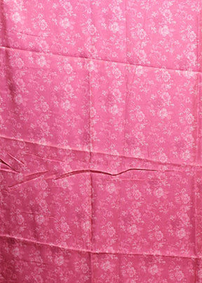 Pink Tussar Silk Saree With Blouse Piece