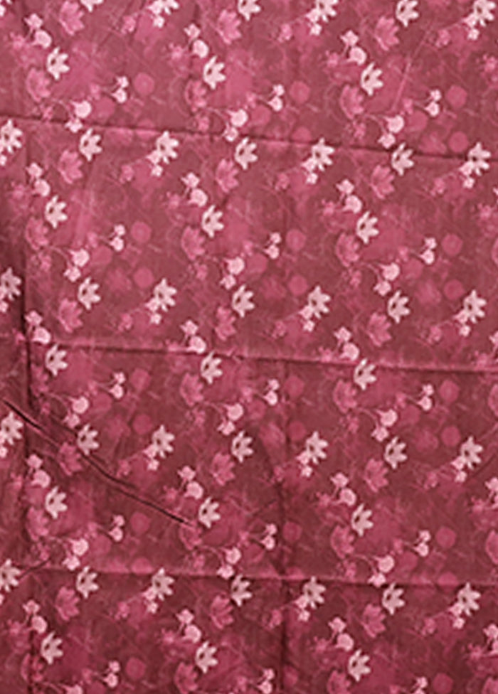 Purple Tussar Silk Saree With Blouse Piece