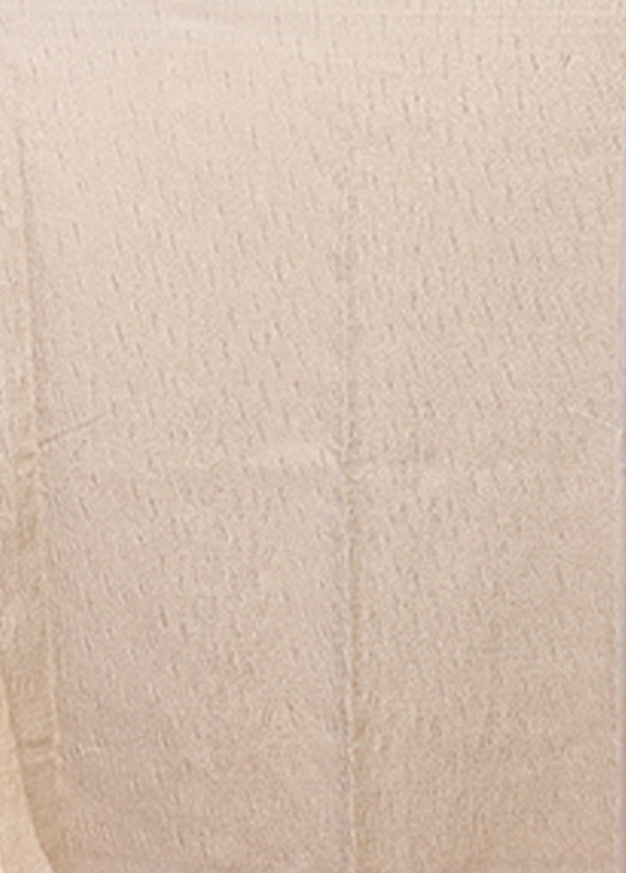 Cream Tissue Silk Saree With Blouse Piece