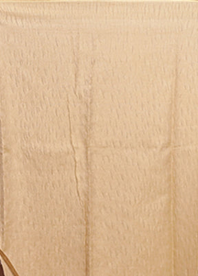 Cream Tissue Silk Saree With Blouse Piece
