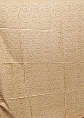 Cream Tussar Silk Saree With Blouse Piece
