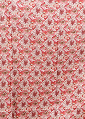 Red Tussar Silk Saree With Blouse Piece