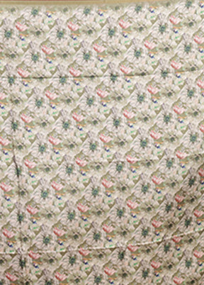 Green Tussar Silk Saree With Blouse Piece