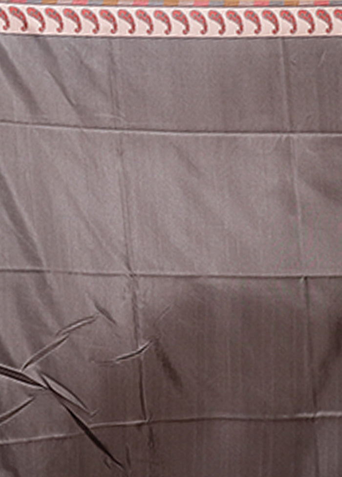 Cream Tussar Silk Saree With Blouse Piece