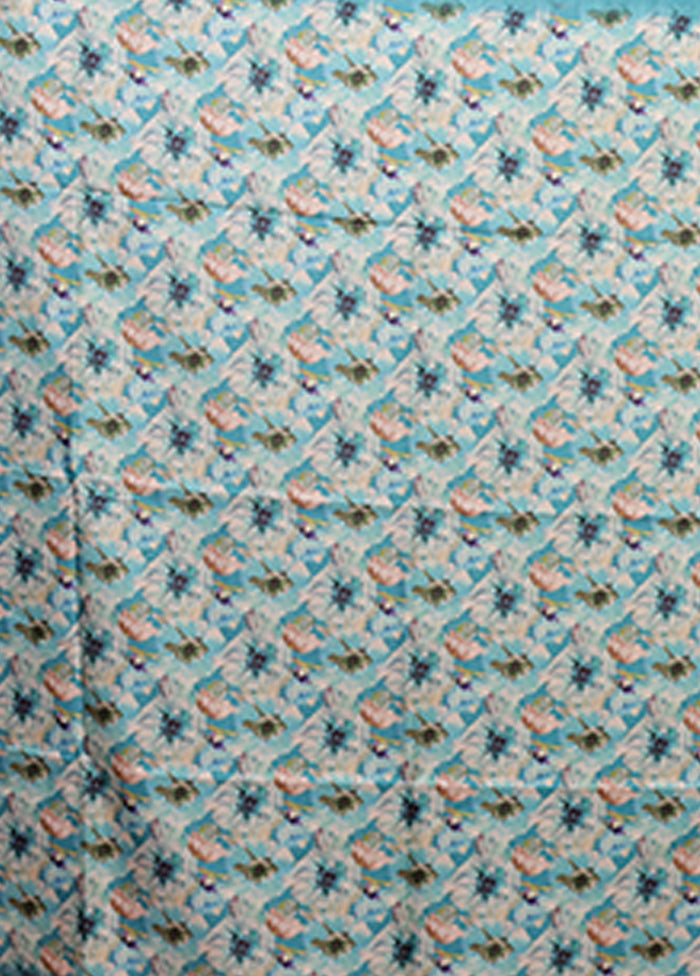 Cream Tussar Silk Saree With Blouse Piece