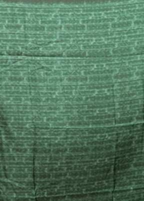 Green Tussar Silk Saree With Blouse Piece