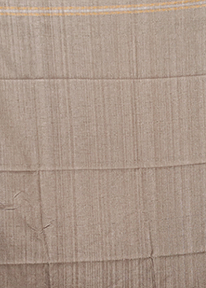 White Tussar Silk Saree With Blouse Piece