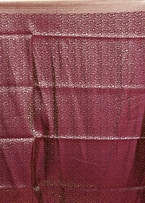 Purple Banarasi Silk Saree With Blouse Piece