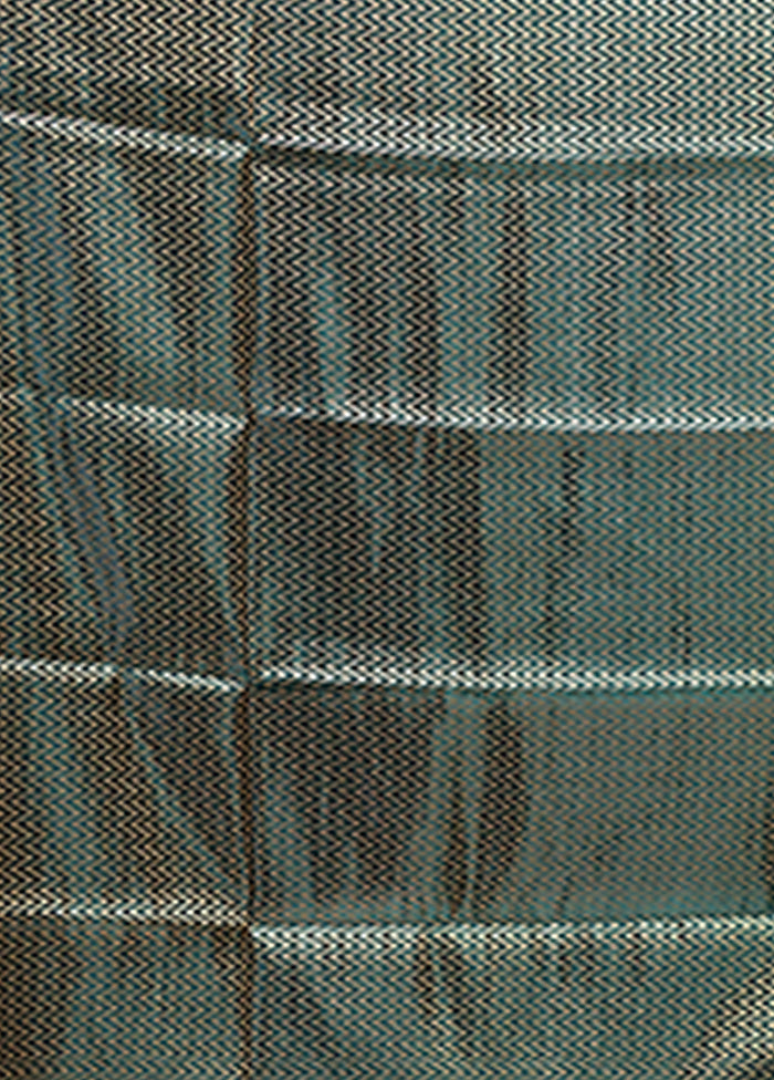 Green Banarasi Silk Saree With Blouse Piece