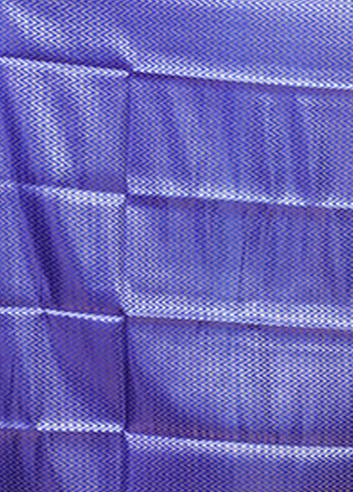 Purple Banarasi Silk Saree With Blouse Piece