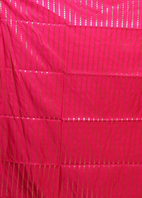Pink Banarasi Silk Saree With Blouse Piece
