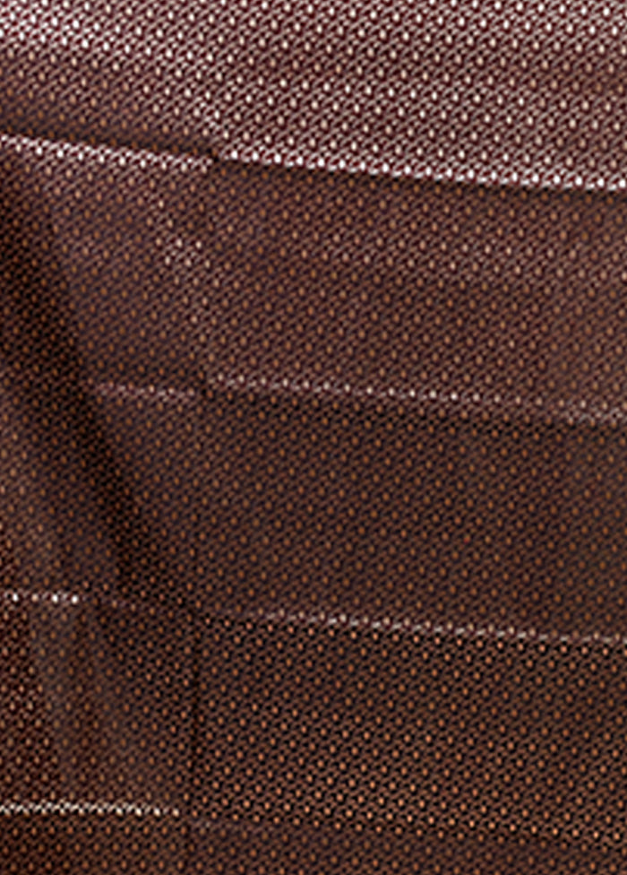 Maroon Banarasi Silk Saree With Blouse Piece