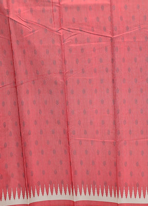 White Dupion Silk Saree With Blouse Piece