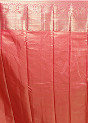 Pink Kanjivaram Silk Saree With Blouse Piece