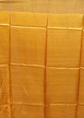 Green Handloom Tussar Pure Silk Saree With Blouse Piece