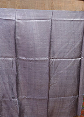 Rust Handloom Tussar Pure Silk Saree With Blouse Piece