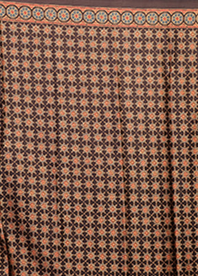 Multicolor Printed Silk Saree Without Blouse Piece