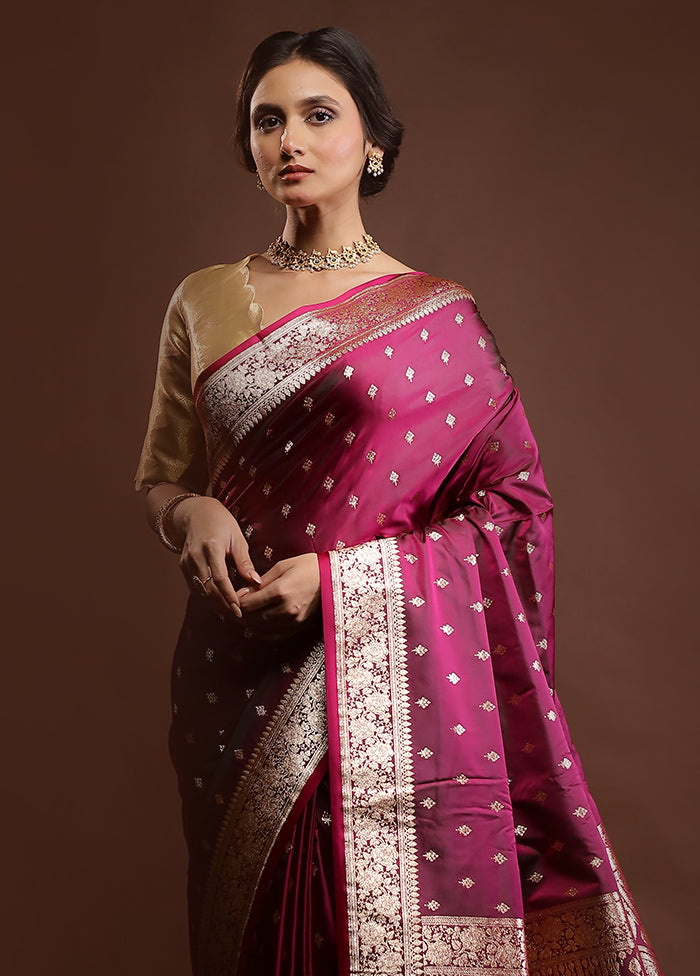 Green Banarasi Silk Saree With Blouse Piece