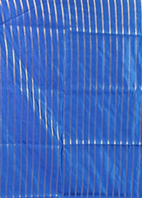 Blue Banarasi Silk Saree With Blouse Piece