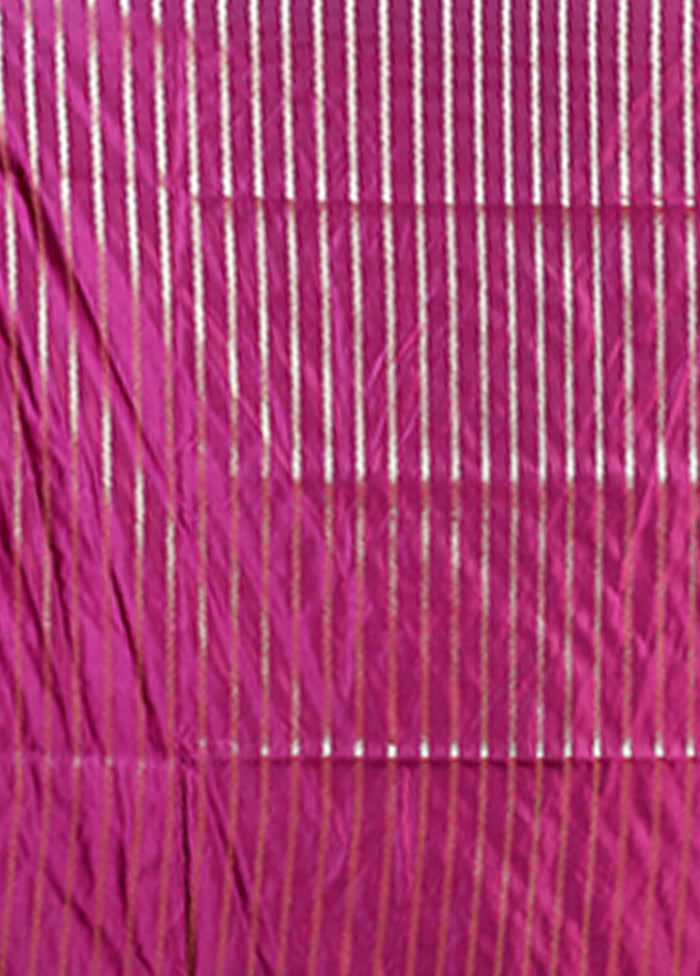 Purple Banarasi Silk Saree With Blouse Piece