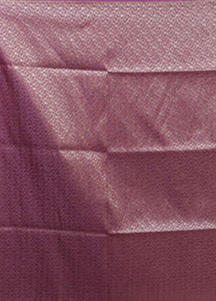 Pink Banarasi Silk Saree With Blouse Piece