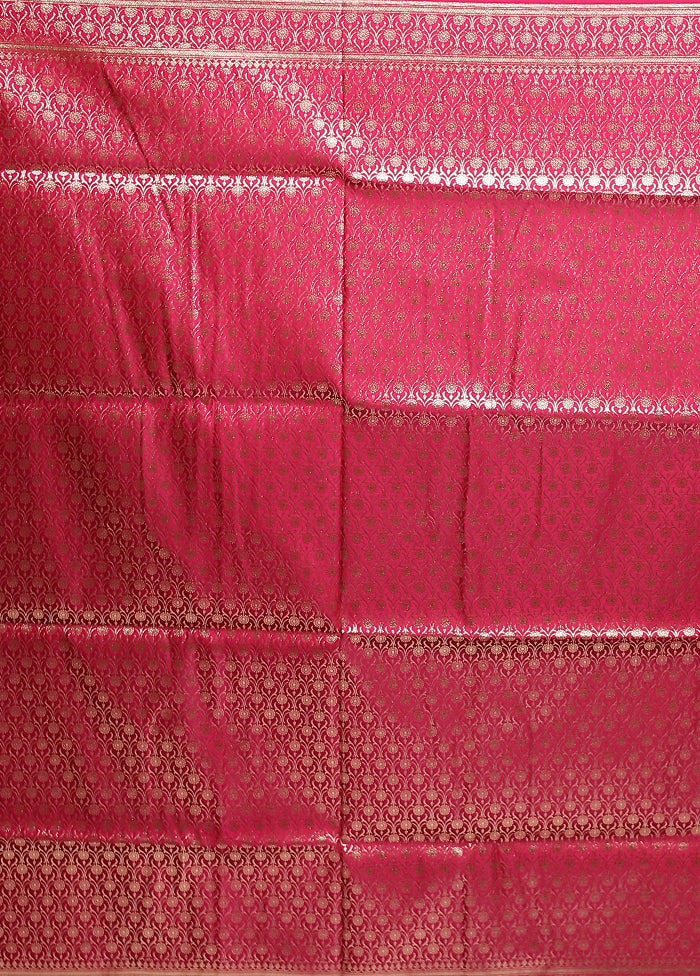 Blue Banarasi Silk Saree With Blouse Piece