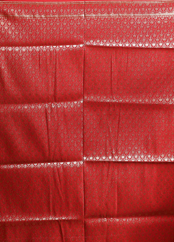 Brown Banarasi Silk Saree With Blouse Piece