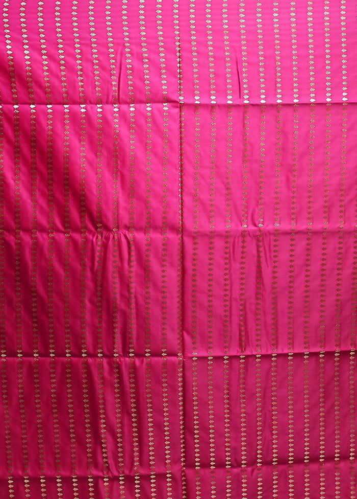 Purple Banarasi Silk Saree With Blouse Piece