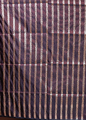 Brown Banarasi Silk Saree With Blouse Piece