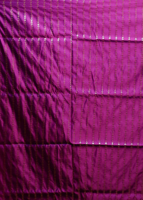 Purple Banarasi Silk Saree With Blouse Piece