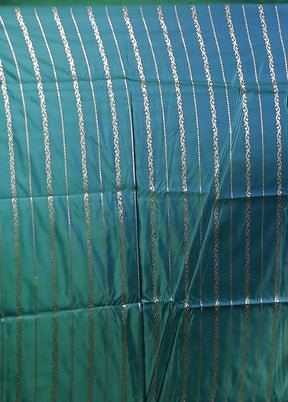 Green Banarasi Silk Saree With Blouse Piece