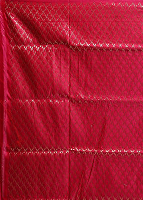 Pink Banarasi Silk Saree With Blouse Piece