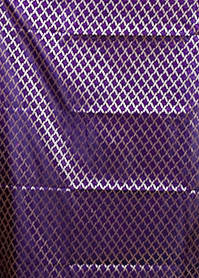 Purple Banarasi Silk Saree With Blouse Piece