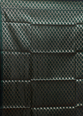 Green Banarasi Silk Saree With Blouse Piece