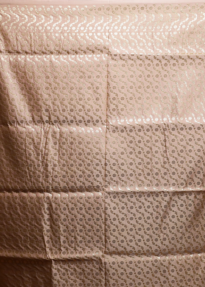Cream Banarasi Silk Saree With Blouse Piece
