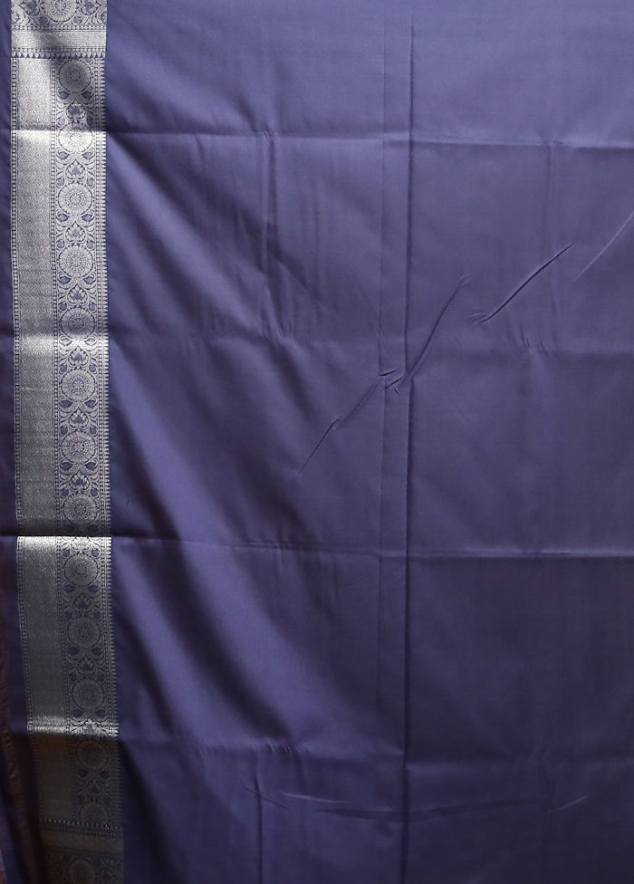 Purple Uppada Silk Saree With Blouse Piece