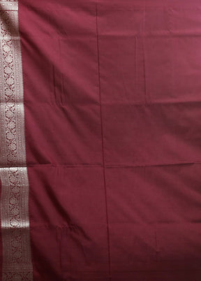 Purple Uppada Silk Saree With Blouse Piece