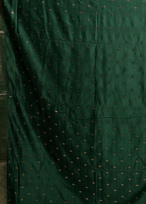 Green Dupion Silk Saree With Blouse Piece