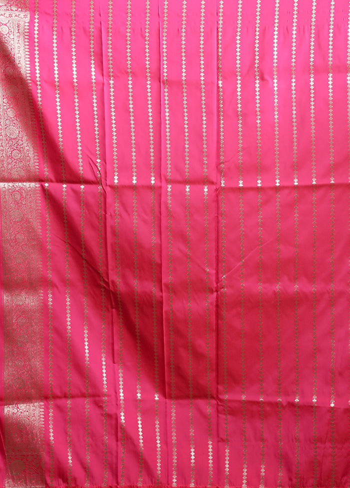 Pink Katan Silk Saree With Blouse Piece