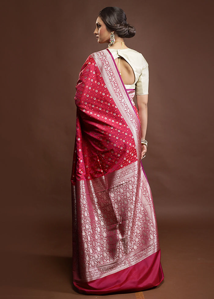 Pink Tanchoi Silk Saree With Blouse Piece