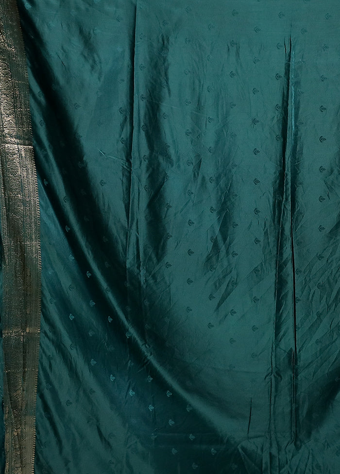 Green Dupion Silk Saree With Blouse Piece