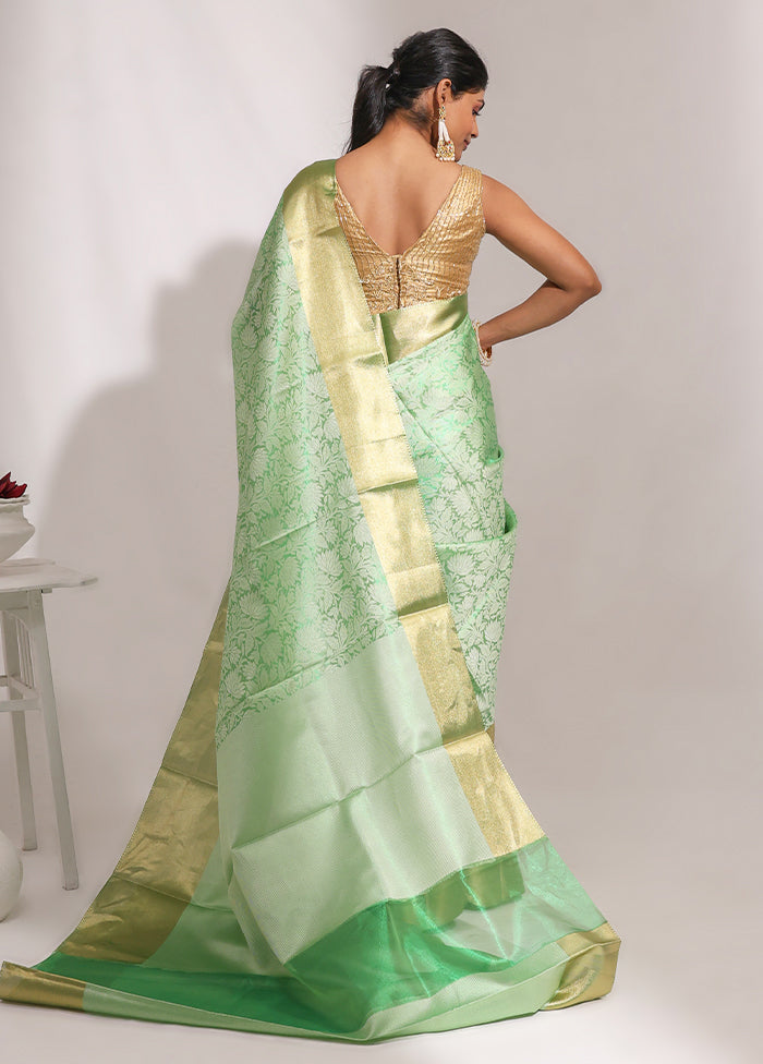 Red Tissue Silk Saree With Blouse Piece