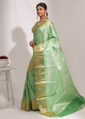 Red Tissue Silk Saree With Blouse Piece