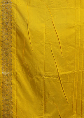 Yellow Georgette Saree With Blouse Piece