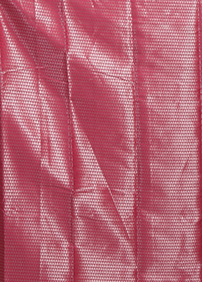 Pink Dupion Silk Saree With Blouse Piece