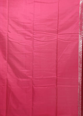 Pink Dupion Silk Saree With Blouse Piece