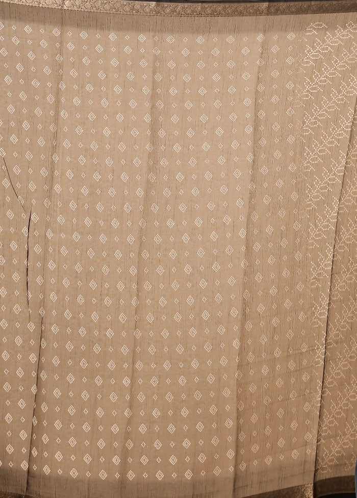 Grey Dupion Silk Saree With Blouse Piece