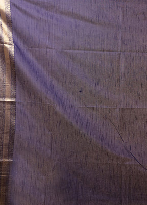 Blue Dupion Silk Saree With Blouse Piece